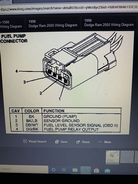 2005 dodge ram fuel pump wiring diagram 